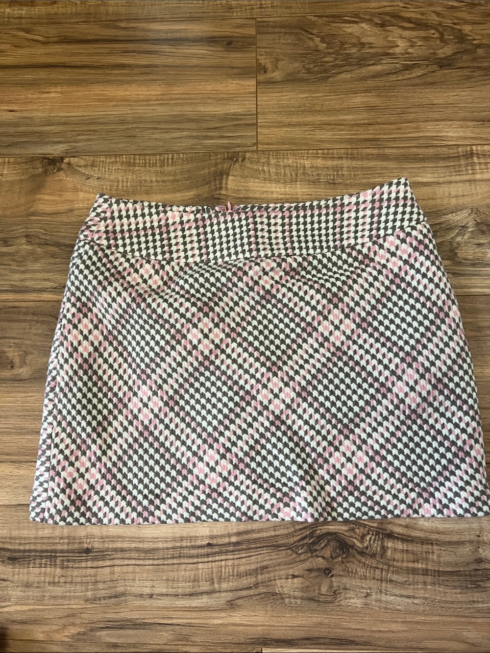 Women's Preppy Plaid Norton McNaughton Petites Pink Brown Cream Skirt Size 8P